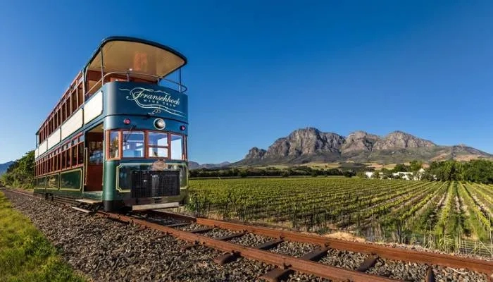 Tram line in the mountains